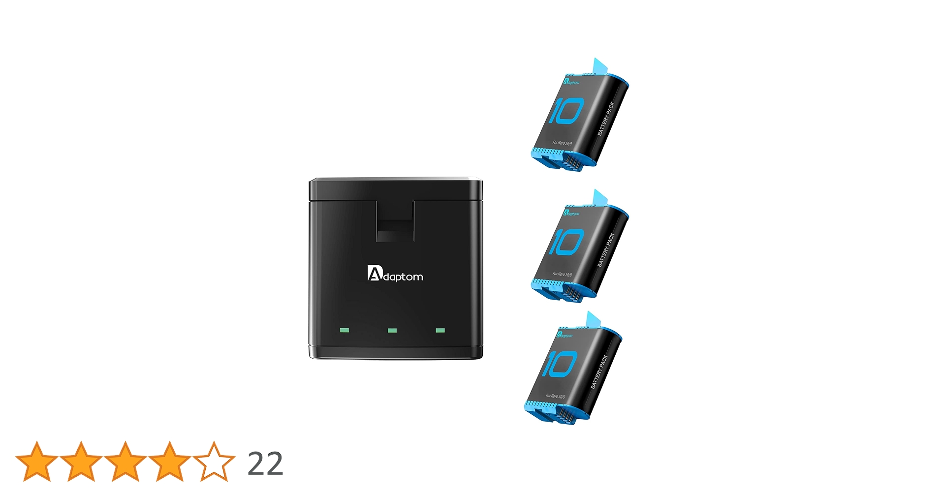 Amazon | Adaptom GoProに適用 Hero 12 Hero 11用3個バッテリー